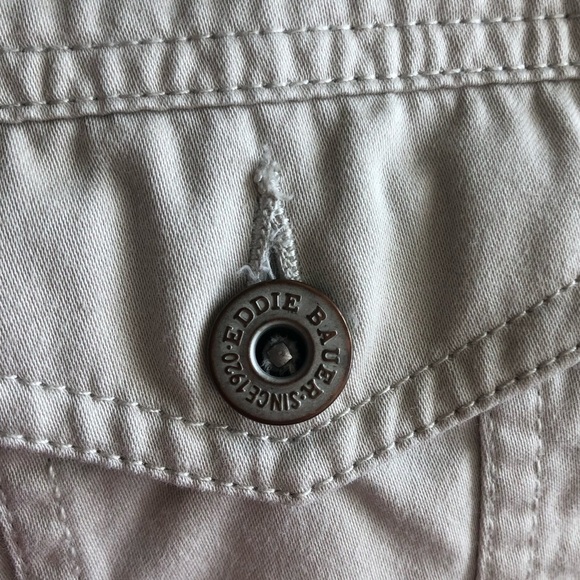Eddie Bauer Tan Cotton Button Up Jean Style Jacket Size S - Picture 4 of 4
